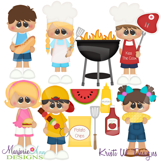 Summer Cookout SVG Cutting Files Includes Clipart - Click Image to Close